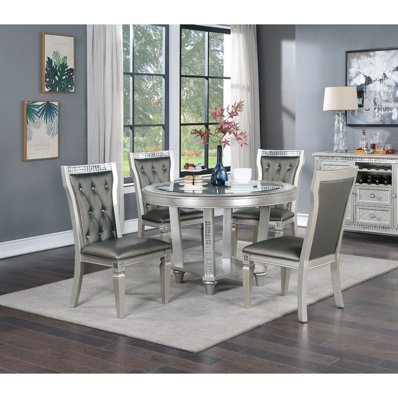 Poundex 4 Person Dining Set & Reviews Wayfair